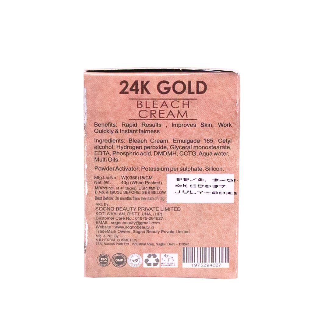 SOGNO 24K GOLD BLEACH CREAM - Image 2