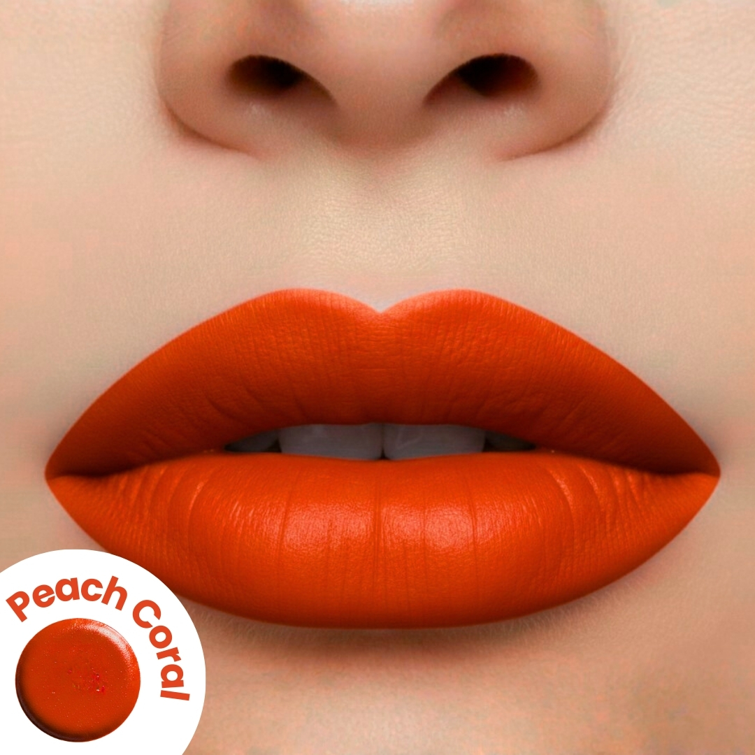 Sogno Luxury Peach Coral Bullet Lipstick | Organic, Plant Based Pigmented Formula (4.2 g) - Image 2
