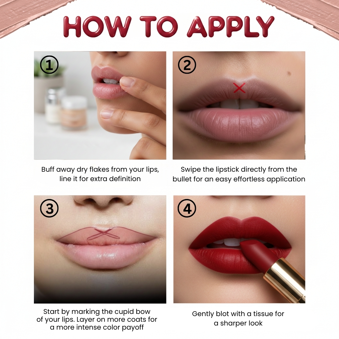 Sogno Luxury Peach Coral Bullet Lipstick | Organic, Plant Based Pigmented Formula (4.2 g) - Image 4