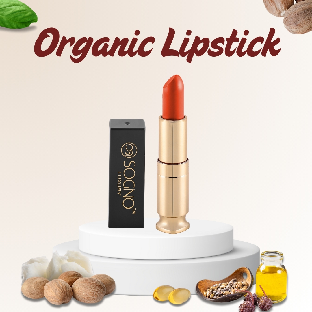 Sogno Luxury Peach Coral Bullet Lipstick | Organic, Plant Based Pigmented Formula (4.2 g) - Image 7