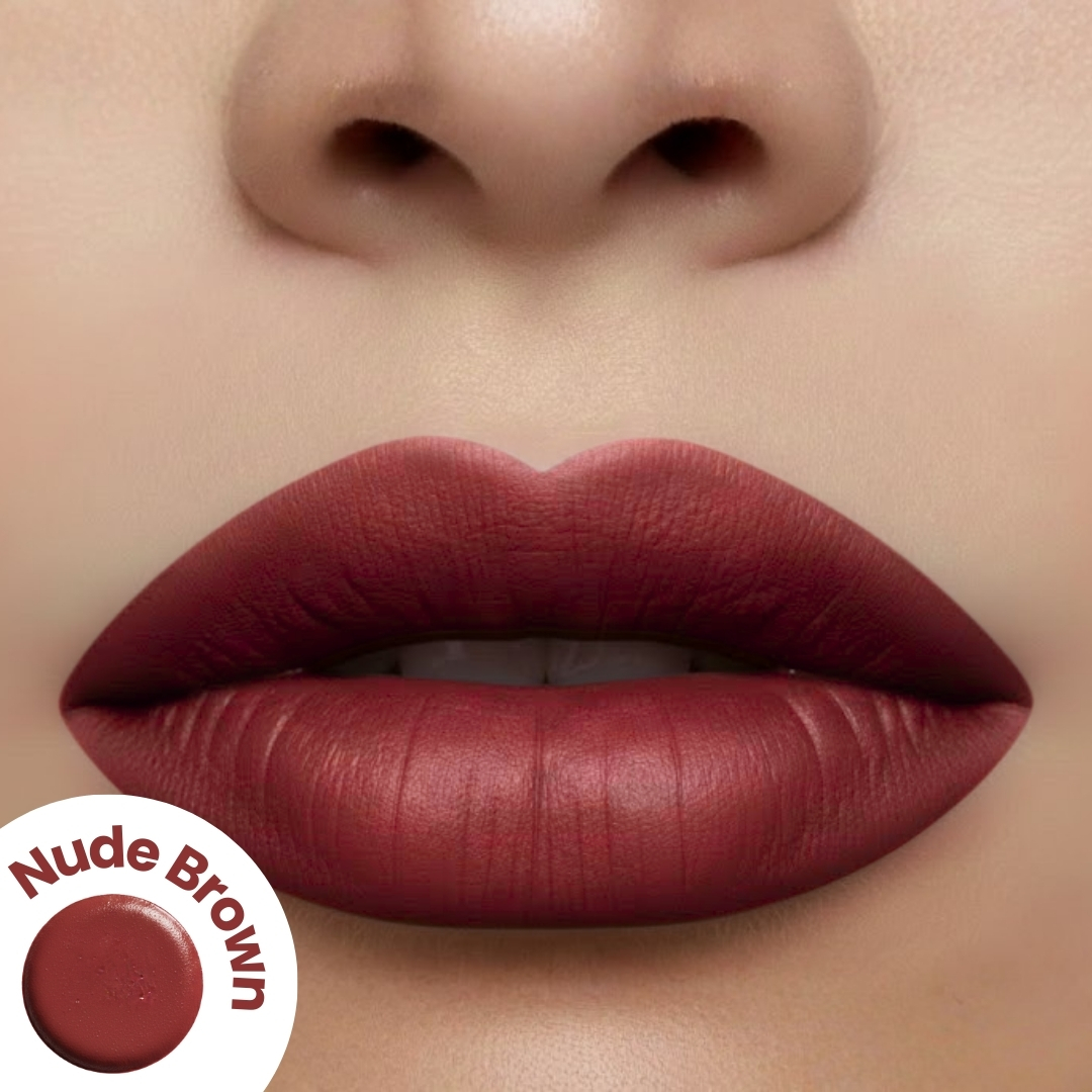 Sogno Luxury Nude Brown Bullet Lipstick | Organic, Plant Based Pigmented Formula (4.2 g) - Image 2