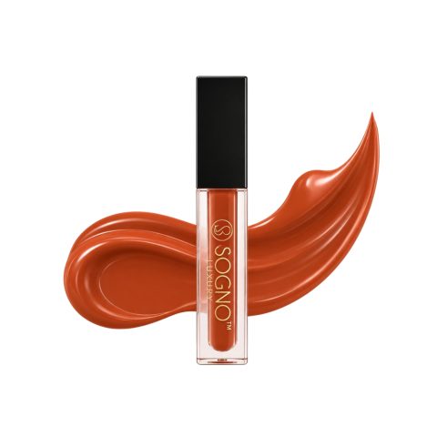Sogno Luxury Hyaluronic Acid Matte Liquid Lipstick – Burnt Amber, 4g